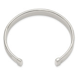 Sterling Silver Polished Textured Cuff Bangle Bracelet - QB-A9A358B1-3168