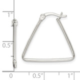 Sterling Silver Polished Triangle Hoop Earrings