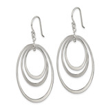 Sterling Silver Polished Triple Oval Dangle Earrings - QE-900B19C0-9473