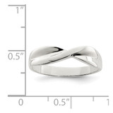Sterling Silver Polished Twist Ring - QR-F195D8C4-6046