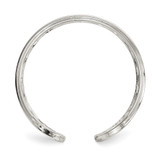 Sterling Silver Polished Twisted Bar Center Adjustable Cuff Ring - QR-DD9B3F5E-1248