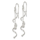 Sterling Silver Polished Twisted Dangle Earrings