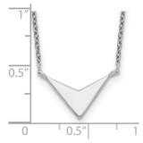 Sterling Silver Polished V-Shape Necklace - QG-22AC78A8-8585