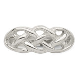 Sterling Silver Polished Woven Celtic Pattern Top Ring - QR-45EB36E0-7435