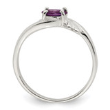 Sterling Silver Purple Oval CZ Ring - QR-139630A9-2668