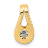 14k 4.7mm AA Diamond Teardrop Shape Slide Pendant