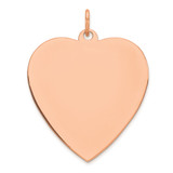 Sterling Silver RG Plated Eng. Heart Polish Front/Satin Back Disc Charm - QM-68BFF844-8277