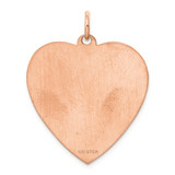 Sterling Silver RG Plated Eng. Heart Polish Front/Satin Back Disc Charm - QM-68BFF844-8277