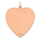 Sterling Silver RG Plated Engraveable Heart Polished Front/Satin Back Disc - QM-1B60A00A-5752