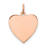 Sterling Silver RG Plated Engraveable Heart Polished Front/Satin Back Disc - QM-3115022D-9523