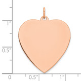 Sterling Silver RG Plated Engraveable Heart Polished Front/Satin Back Disc - QM-32C73CED-9629