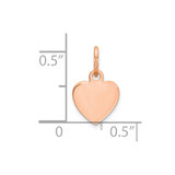Sterling Silver RG Plated Engraveable Heart Polished Front/Satin Back Disc - QM-3BDECF8D-9522