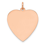 Sterling Silver RG Plated Engraveable Heart Polished Front/Satin Back Disc - QM-502CF0EA-9878