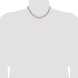 14k 4.7mm Lightweight Pav‚ Flat Cuban Chain - PC-3D4DB58B-2180