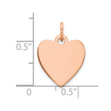 Sterling Silver RG Plated Engraveable Heart Polished Front/Satin Back Disc - QM-6A39832C-4385