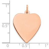 Sterling Silver RG Plated Engraveable Heart Polished Front/Satin Back Disc - QM-80F207E9-5277