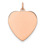 Sterling Silver RG Plated Engraveable Heart Polished Front/Satin Back Disc - QM-B4F15085-5084
