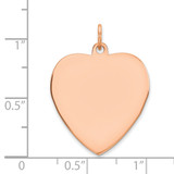 Sterling Silver RG Plated Engraveable Heart Polished Front/Satin Back Disc - QM-B8C19BCF-3719
