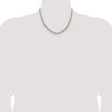 14k 4.7mm Lightweight Pav‚ Flat Cuban Chain - PC-C85ABFDB-4207