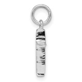 Sterling Silver RH Plated Child's Polished Cross Pendant - QP-5CB7A8DF-1086