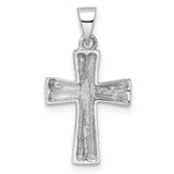 Sterling Silver RH Polished Cross Pendant - QC-89614A2A-2977