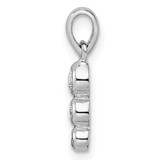 Sterling Silver RH Polished CZ  Pendant