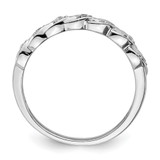Sterling Silver RH Polished CZ Twisted Ring - QR-949D2EC1-4775
