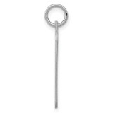 Sterling Silver Rhod.-plated Eng. Rect. Polish Front/Satin Back Disc Charm - QM-6FC7685F-3976