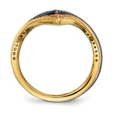 Sterling Silver Rhodium & Black-plate, Gold & Rose-tone CZ 4 Ring Set - QR-663E88D6-4424