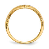 Sterling Silver Rhodium & Black-plate, Gold & Rose-tone CZ 4 Ring Set - QR-F22A98C7-9887