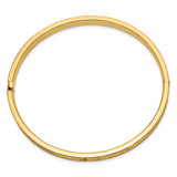 14k 4/16 Oversize Diamond-cut Concave 6.00mm Hinged Oval Bangle Bracelet