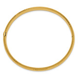 14k 4/16 Polished Fancy Hammered 6.50mm Hinged Oval Bangle Bracelet