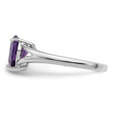 Sterling Silver Rhodium Amethyst Ring - QD-E08C852B-2123
