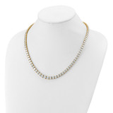 14k 40 3/8 carat Lab Grown Diamond VS+ F+ Complete Round 20 inch Graduated Tennis Necklace