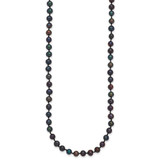 14k 4-5mm Black Near-Round Freshwater Cultured Pearl 16 inch Necklace