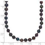 14k 4-5mm Black Near-Round Freshwater Cultured Pearl 20 inch Necklace