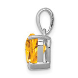 Sterling Silver Rhodium Citrine Pendant - QD-B7B1200F-1871