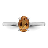 Sterling Silver Rhodium Citrine Ring - QD-31C3A502-8344