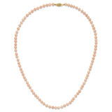 14k 4-5mm Pink Near-Round Freshwater Cultured Pearl 18 inch Necklace