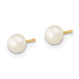14k 4-5mm White Freshwater Cultured Pearl 14 inch Necklace, 5 inch Bracelet and Post Earrings Set