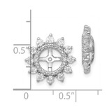 Sterling Silver Rhodium Diam. & White Topaz Earring Jacket - QJ-1D73B7B8-1828