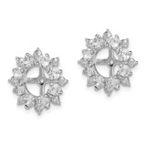 Sterling Silver Rhodium Diam. & White Topaz Earring Jacket - QJ-2EE66112-9992