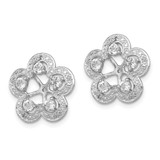 Sterling Silver Rhodium Diam. & White Topaz Earring Jacket - QJ-58256830-6753