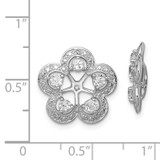 Sterling Silver Rhodium Diam. & White Topaz Earring Jacket - QJ-58256830-6753