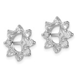 Sterling Silver Rhodium Diam. & White Topaz Earring Jacket - QJ-837D8270-7681