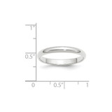 10k White Gold 3mm Half Round Wedding Band Size 10