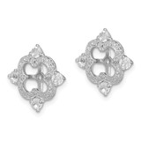 Sterling Silver Rhodium Diam. & White Topaz Earring Jacket - QJ-B0CE7E61-8048