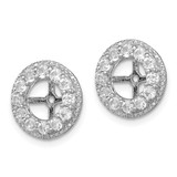 Sterling Silver Rhodium Diam. & White Topaz Earring Jacket - QJ-E728B910-5931