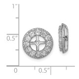 Sterling Silver Rhodium Diam. & White Topaz Earring Jacket - QJ-E728B910-5931