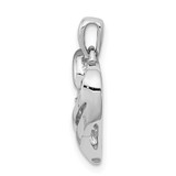 Sterling Silver Rhodium Diam. Heart Pendant - QD-11971174-2411